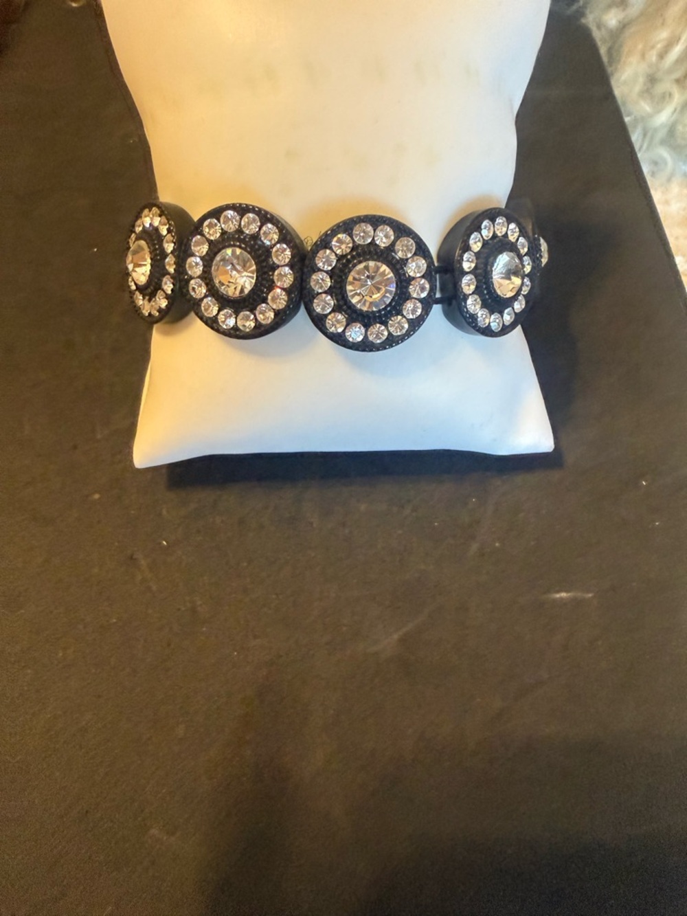 Crystal Accent Black Stretch Bracelet